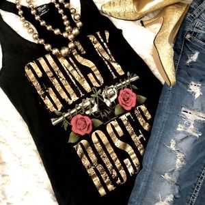 Bravado Guns & Roses Black Tank Top Size XS